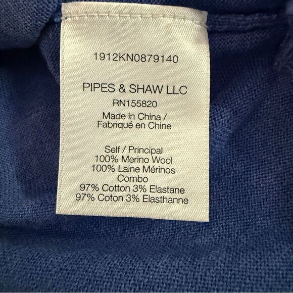 Veronica Beard Roscoe Mixed Media Sweater In Blue - Picture 8 of 9